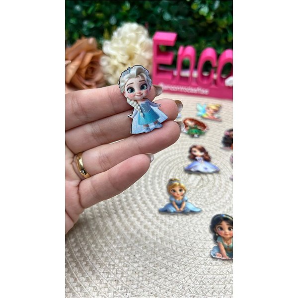 Aplique de Acrílico Sublimado Princesa Elsa - Unidade