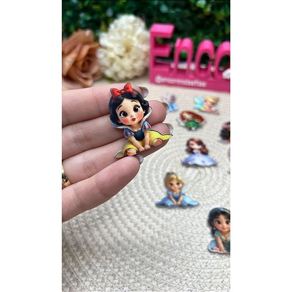 Aplique de Acrílico Sublimado Princesa Branca de Neve - Unidade