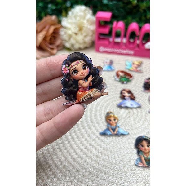 Aplique de Acrílico Sublimado Princesa Moana - Unidade