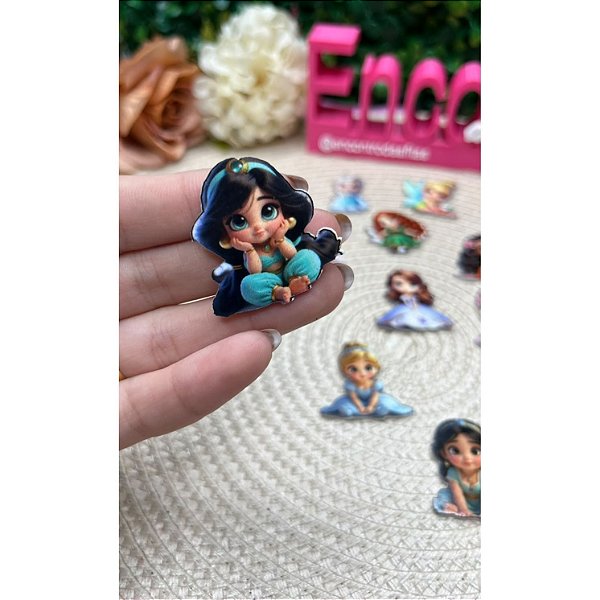 Aplique de Acrílico Sublimado Princesa Jasmine - Unidade