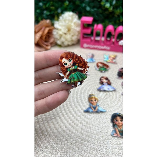 Aplique de Acrílico Sublimado Princesa Merida Valente - Unidade