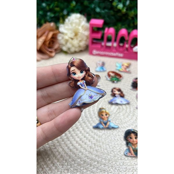Aplique de Acrílico Sublimado Princesa Sofia - Unidade