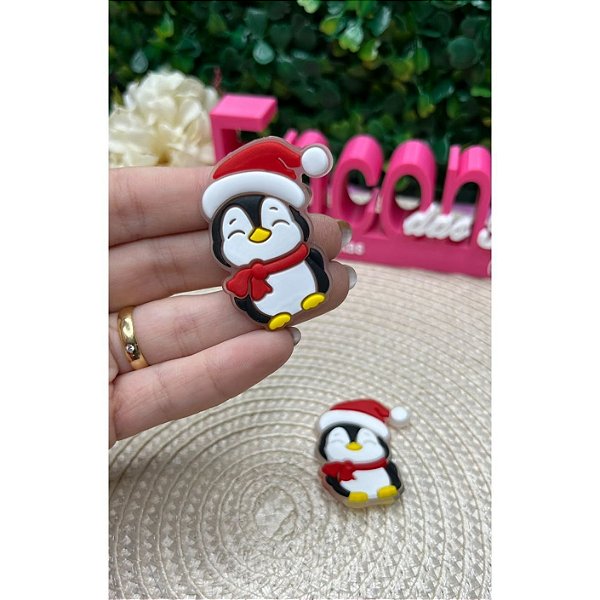 Aplique Emborrachado Pinguim de Natal - Unidade