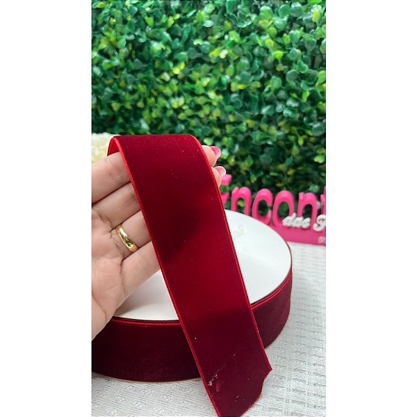 Fita de Veludo 38mm Vermelho (cor 024) - Metro