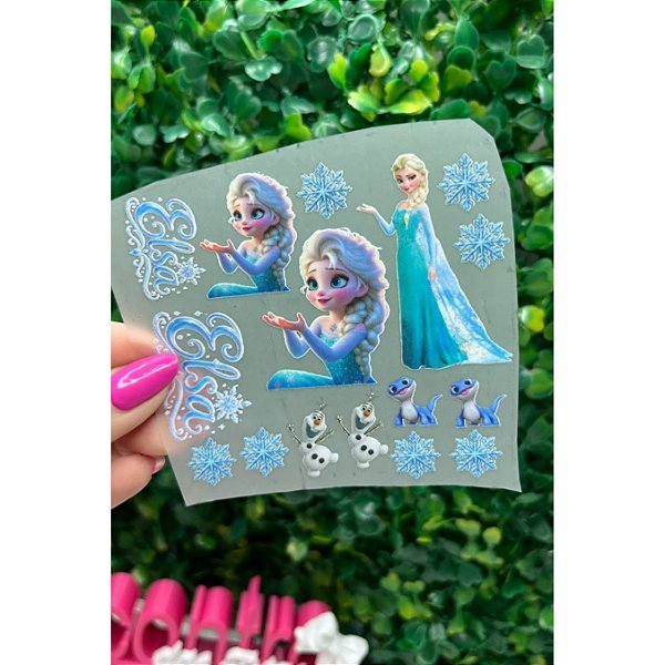 Cartela Termocolante Princesa Frozen Elsa