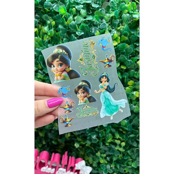 Cartela Termocolante Princesa Jasmine
