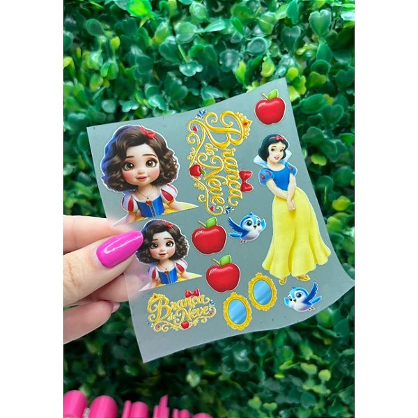 Cartela Termocolante Princesa Branca de Neve