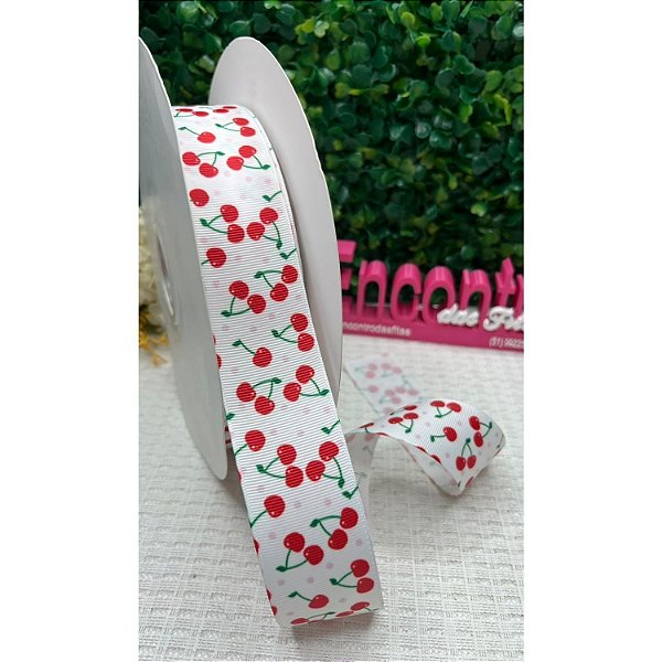 Fita Mili Gorgorão Estampado Cerejinha 38mm - Metro