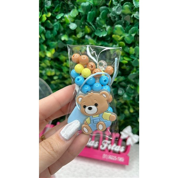 Kit Medida Certa de Prendedor de Chupeta Urso Bebê
