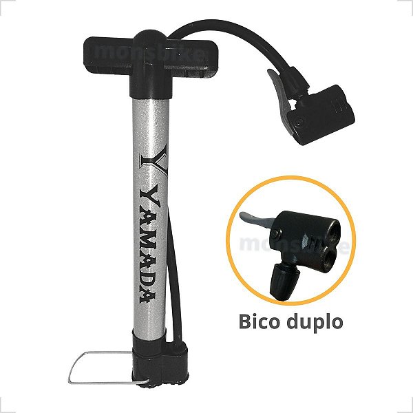 Bomba de Ar Bico Duplo 30cm de Chão Prata Yamada