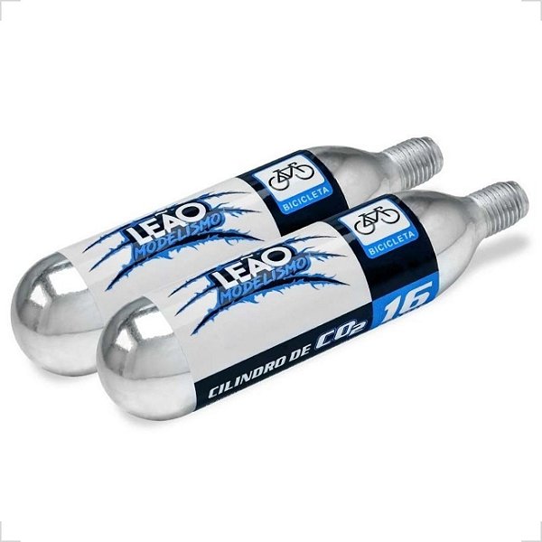 Par de Cilindros Co2 Para Pneu Leão 16g