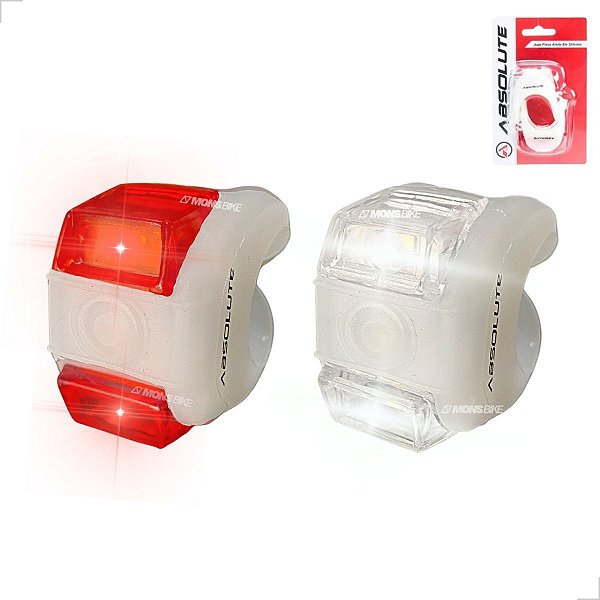 Par de Piscas em Silicone Branco Absolute Dianteiro e Traseiro