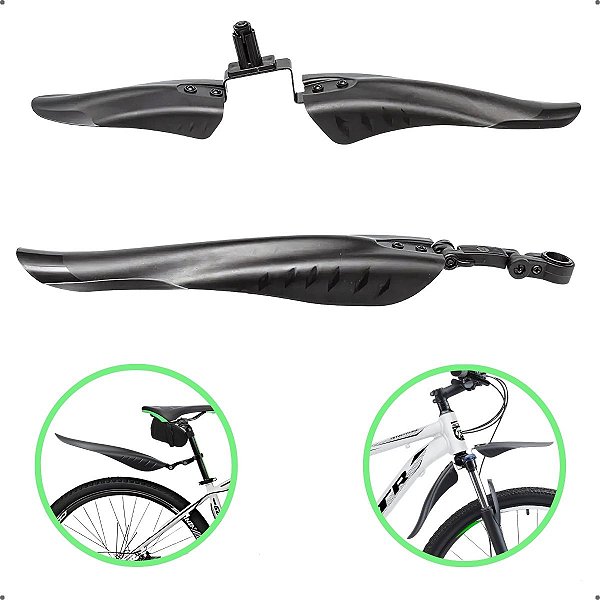 Paralama Bike Aro 29 26 e 27.5 Paralama Traseiro MTB E Paralama Bicicleta Dianteiro Regulável Universal Para Mountain Bike Trilha Urbano Leve Resistente Durável Mons Bike
