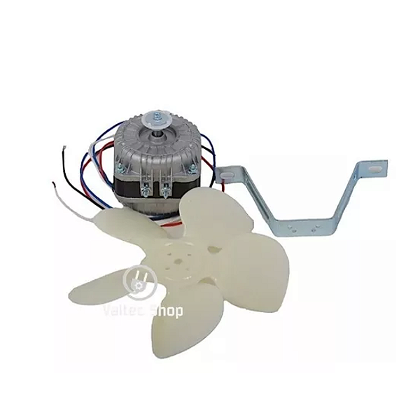 Motor 1/40 Exaustor Freezer Balcão 110/220 Hélice Plástico Ø20cm Bucha Plástico