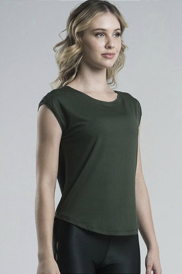 Regata Urban Mulher Elástica - Verde Musgo