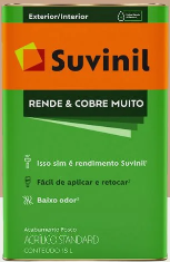 TINTA ACRILICA SUVINIL RENDE E COBRE MUITO 18L BRANCA