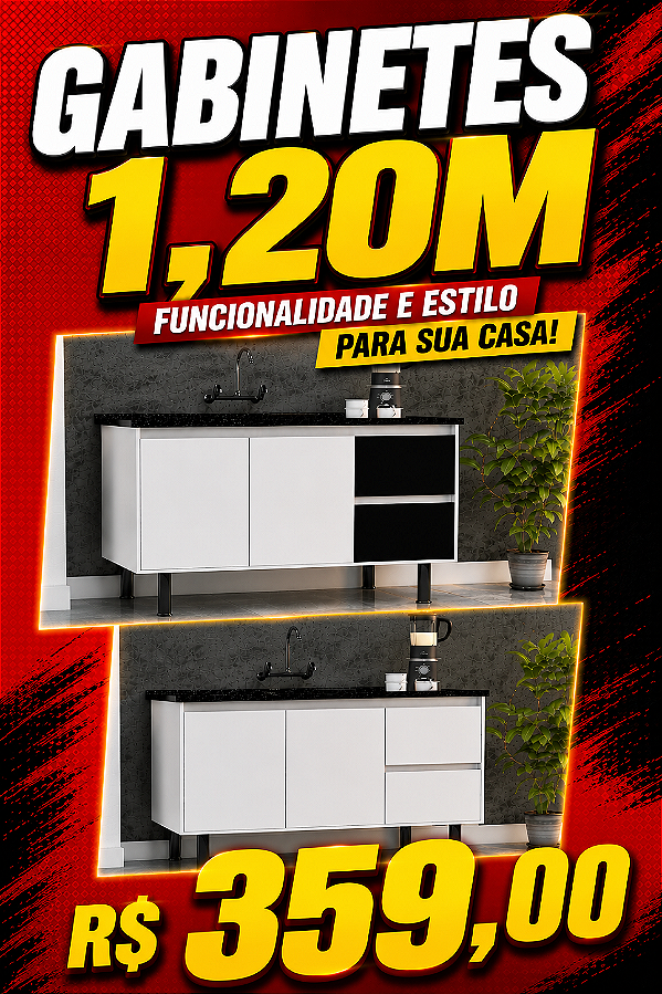 GABINETE PARA COZINHA 1,20M