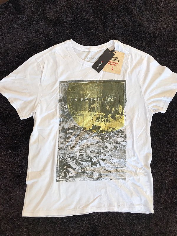 Camiseta RSV estampada Ontem Foi F@da - Branco - GG - ÚLTIMO DISPONÍVEL