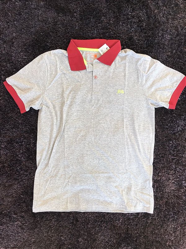 Polo TNG Malha Gola - Cinza Mescla - P - ÚLTIMO DISPONÍVEL