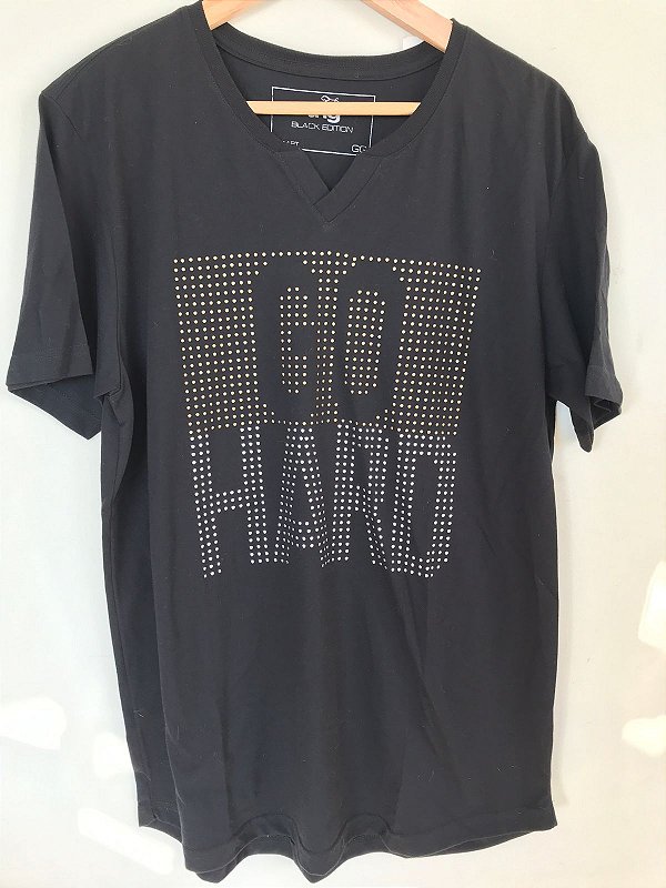 Camiseta TNG Black Edition Go Hard - Preto - Long fit - GG - ÚLTIMO DISPONÍVEL