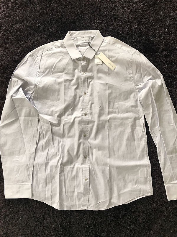 Camisa Slim ClvKln White Label - Azul Bebe - ÚLTIMOS DISPONÍVEIS