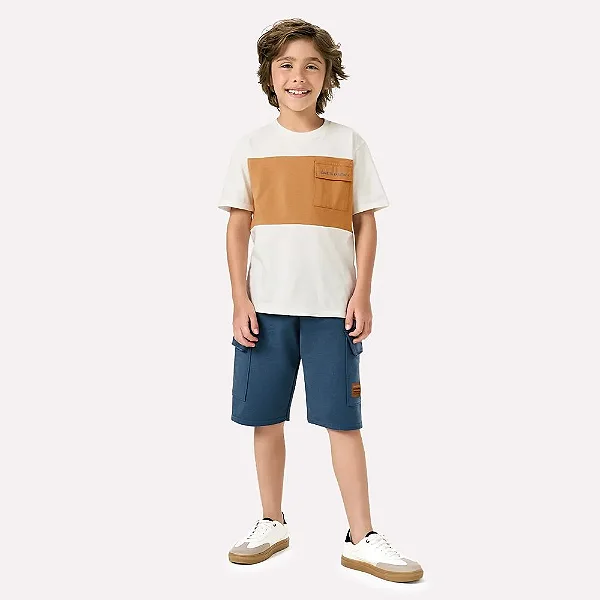 Conjunto Infantil Menino Kyly Estilo Urbano com Bolso Frontal