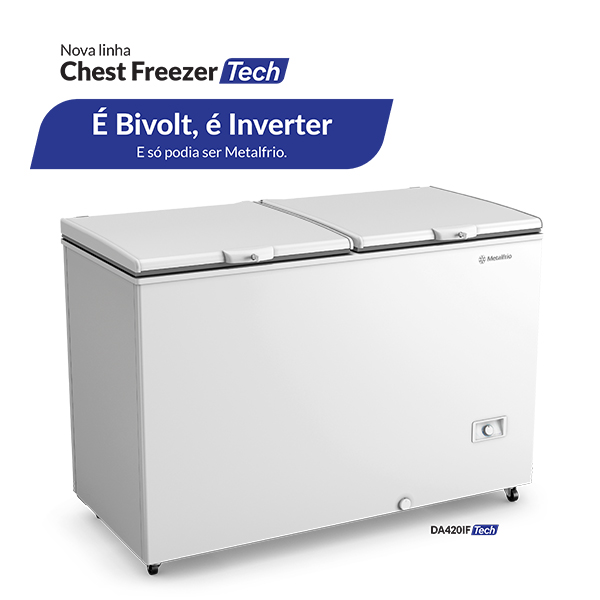 FREZEER   HORIZONTAL  DUPLA AÇÃO INVERT BIVOLT DA420  METALFRIO