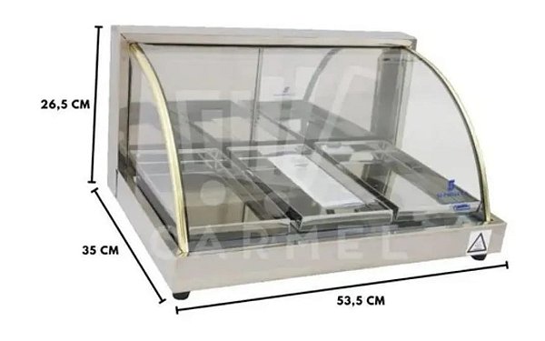 ESTUFA VIDDRO CURVO  C /03 BANDEJAS LINHA LUXO SUPRITEC