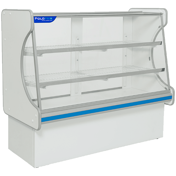 VITRINE SECA POP LUXO 100 MT  COR BRANCA  VIDRO RETO  POLO FRIO