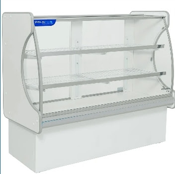 DUPLICADO - VITRINE SECA POP LUXO 125 MT  COR BRANCA  VIDRO RETO  POLO FRIO