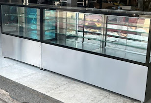 VITRINE REFRIGERADA GOURMET INOX ESCOVADO 100X60X120