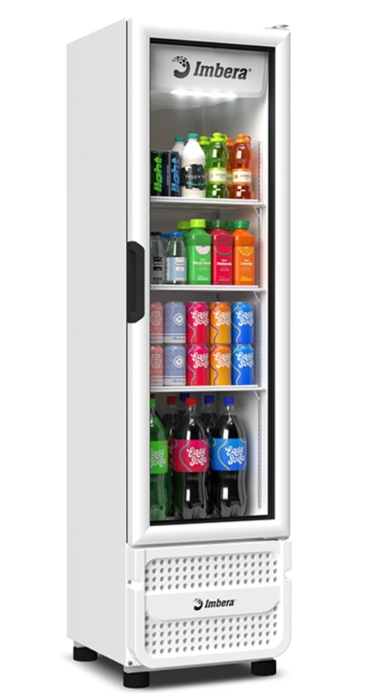 Expositora Refrigerador Slin Bivolt Inverter full White VR08  Imbera