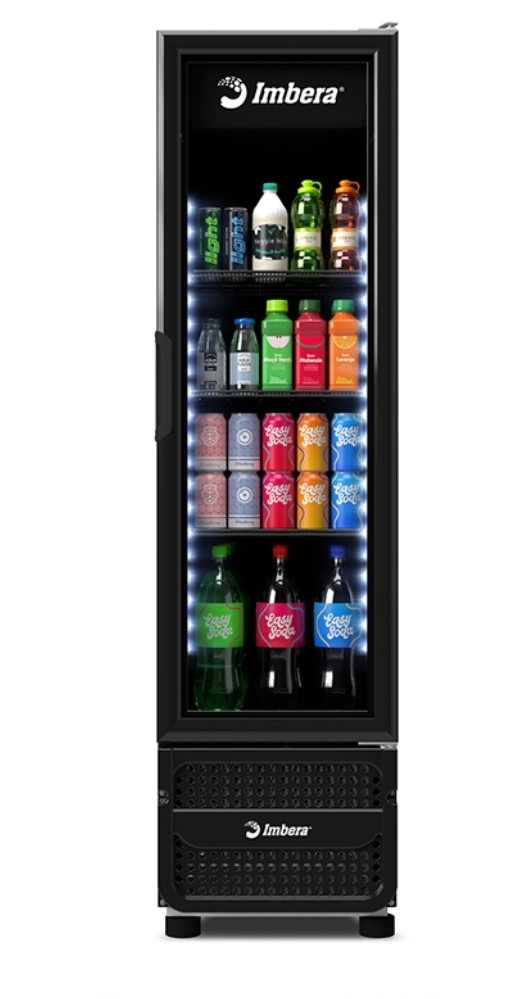 Expositora Refrigerador Slin Bivolt Inverter full Black VR08  244l  Imbera