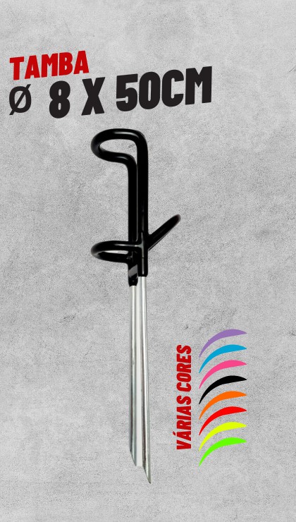 Suporte Emborrachado Tamba Ø 8mm x 50 cm
