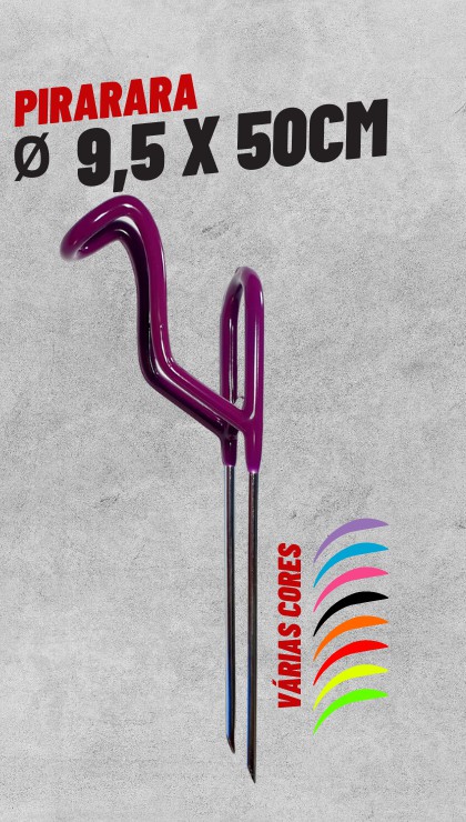 Suporte Emborrachado Pira Ø 9,5mm x 50 cm