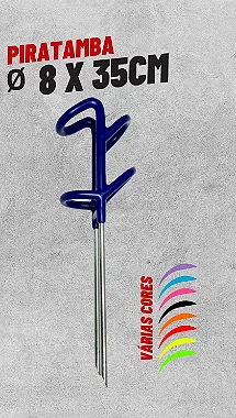 Suporte Emborrachado Piratamba Ø 8mm x 35 cm