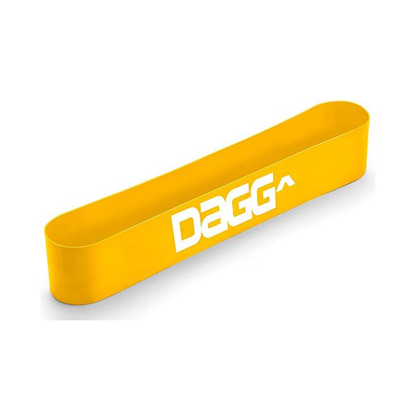 Mini Band Amarelo Faixa Elástica Dagg Profissional Resistente Intensidade X-Light