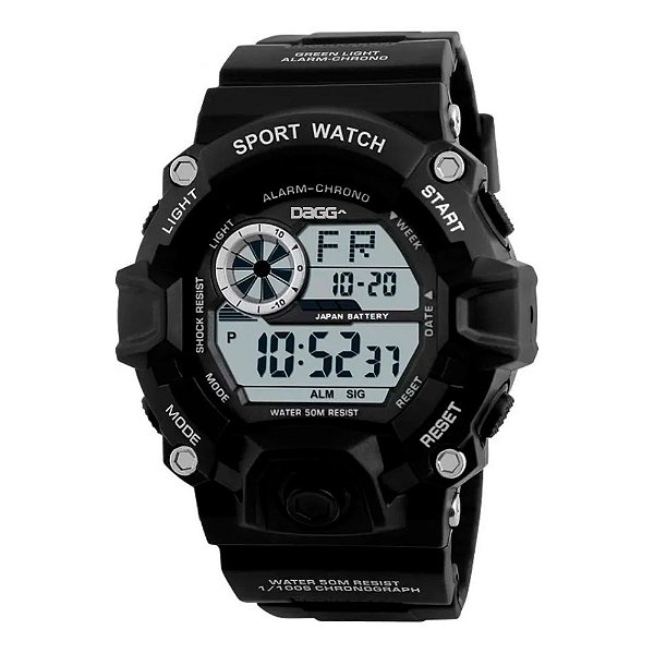 Relógio Digital Esportivo Dagg Black Army