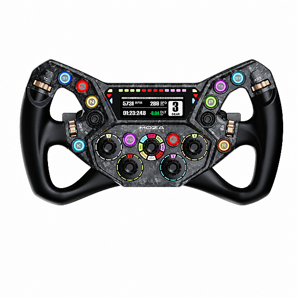 Volante Moza KS PRO 300mm GT Butterfly - Visor LCD - Carbono