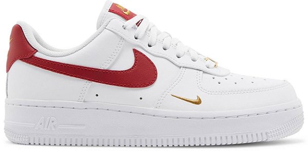 Tênis Nike Air Force 1 Essential Low White Gym Red