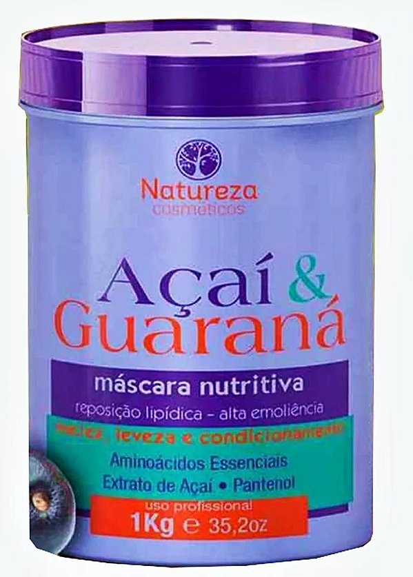 Máscara Hidratante Açaí & Guaraná Natureza Cosméticos 1kg