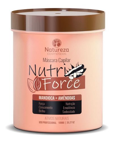 Máscara De Hidratação e Nutrição Profunda Nutri Force 1 Kg - Natureza Cosméticos