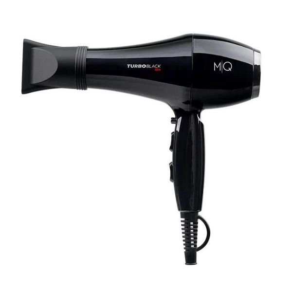 Secador de Cabelo Turbo Black Ion Profissional 2500W Potente Mq Hair
