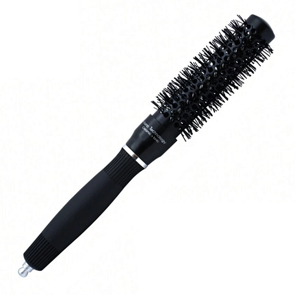 Escova de Cabelo Nano Technology Preta 40mm Profissional Redonda Anti-Frizz para Secagem Rápida e Brilho nos Fios