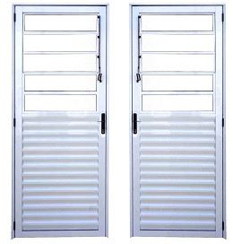 PORTA BASCULANTE ALUMINIO BRANCO