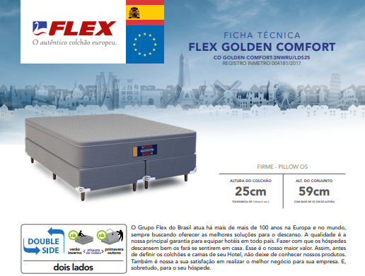 Cama box Colchão Flex Golden Confort King
