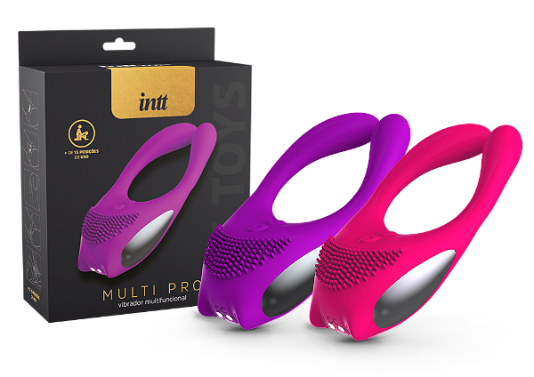 Vibrador de Casal Multi Pro Intt – 2 Motores, 12 Modos, Silicone, USB Magnético