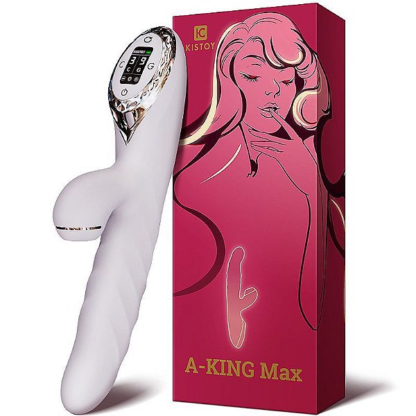 Vibrador de Ponto G e Sugador Clitóris com Pulsação - King Max - Kisstoy