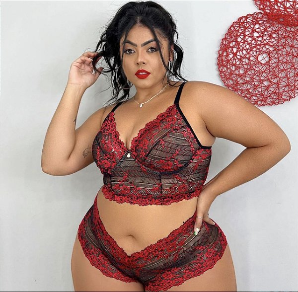 Conjunto em Renda Bicolor