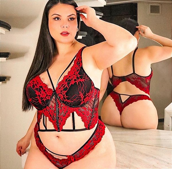 Conjunto Amor Perfeito Preto & Vermelho